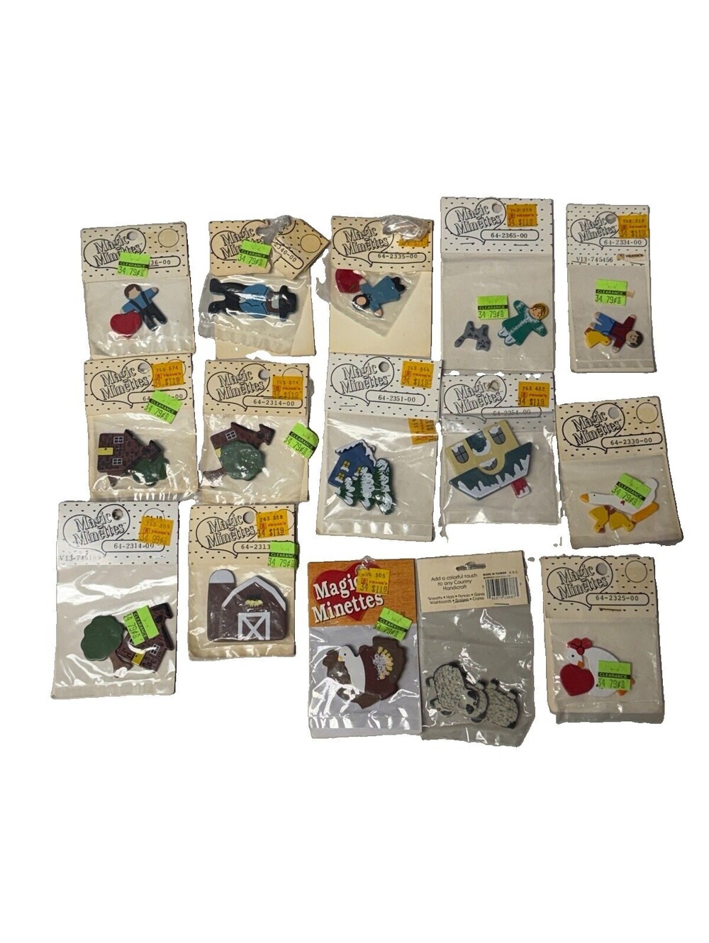 1980s Crossroads Magic Minettes Lot NEW Old Stock Animals Buildings People Farm